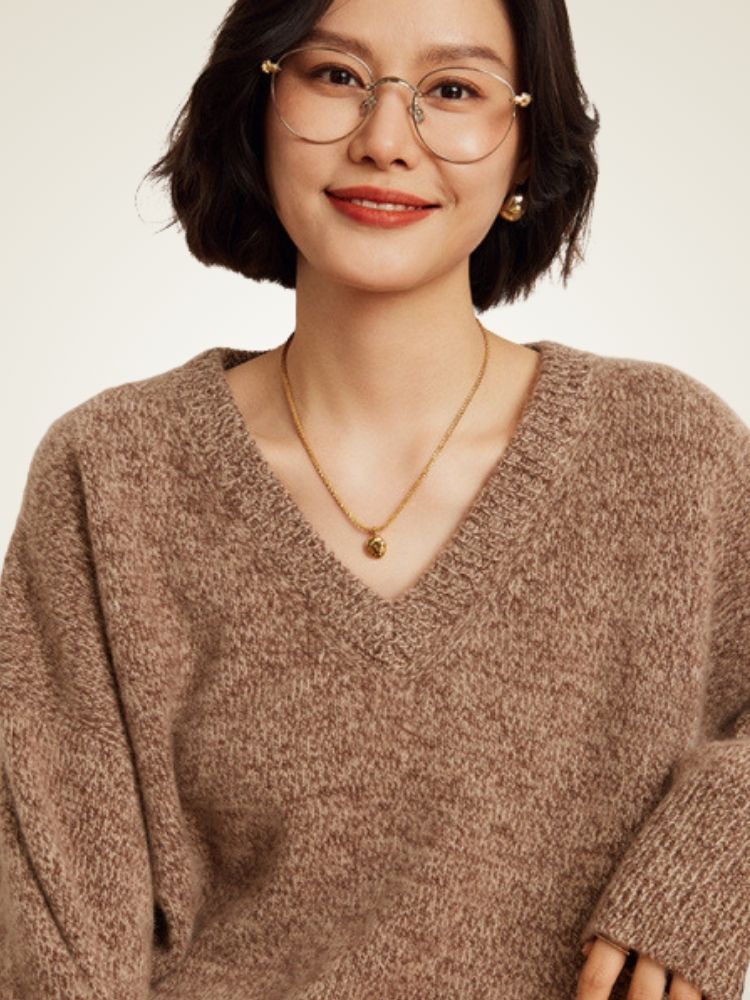 Yloria - Marled Tones Cashmere Sweater