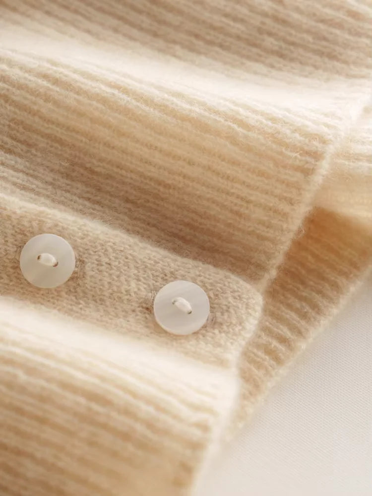 Brooke - Lace Collar Cashmere Cardigan | The Cashmere Studio