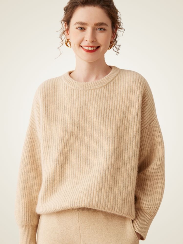 Meirae - Crew Neck Cashmere Sweater | The Cashmere Studio