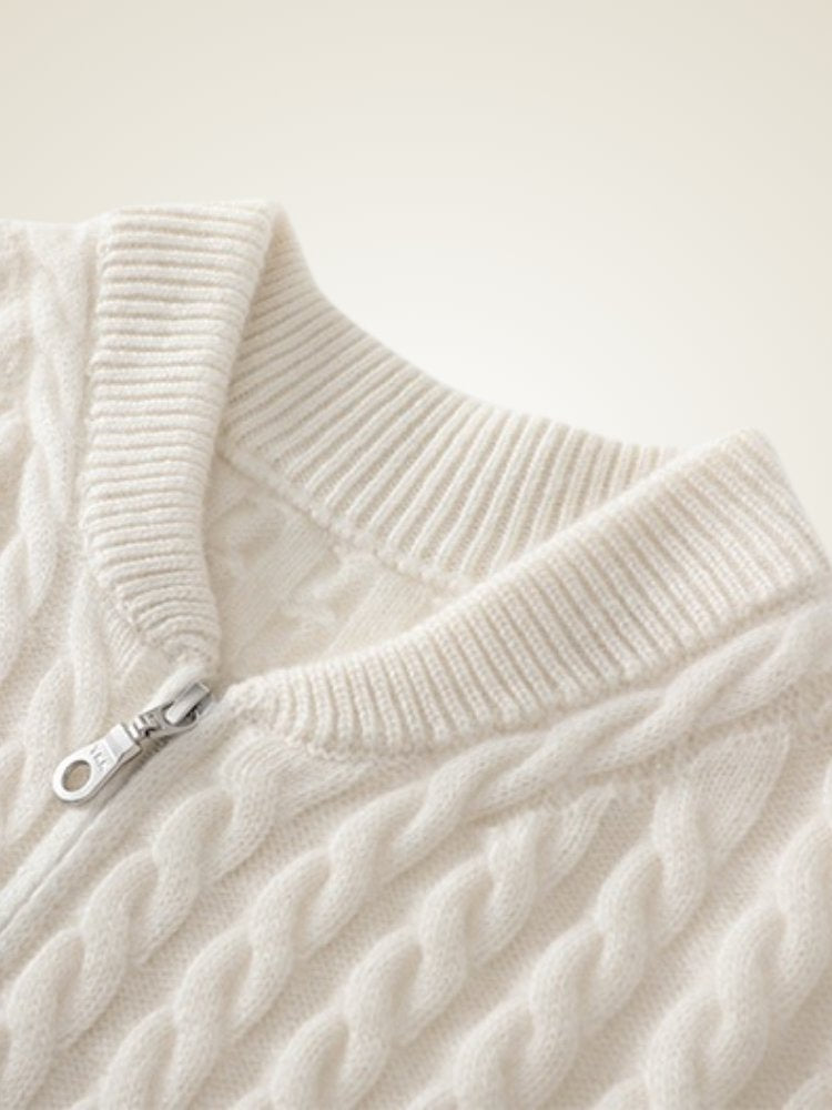Kaelira - Zip Cashmere Cardigan | The Cashmere Studio