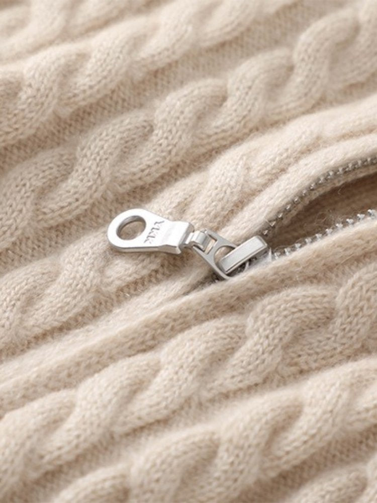 Kaelira - Zip Cashmere Cardigan | The Cashmere Studio