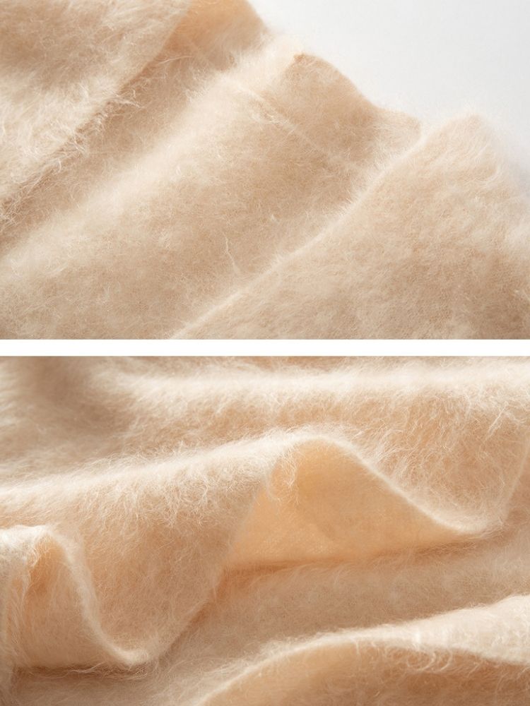 Zilia - Light Pink Gray Long Cashmere Cardigan | The Cashmere Studio