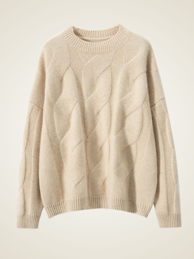 Eralith - Cable Knit Cashmere Sweater | The Cashmere Studio
