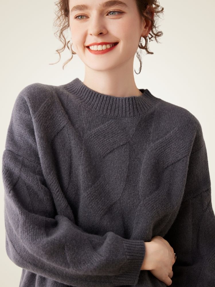 Eralith - Cable Knit Cashmere Sweater | The Cashmere Studio