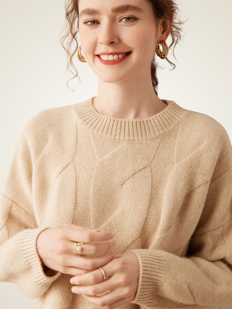 Eralith - Cable Knit Cashmere Sweater | The Cashmere Studio