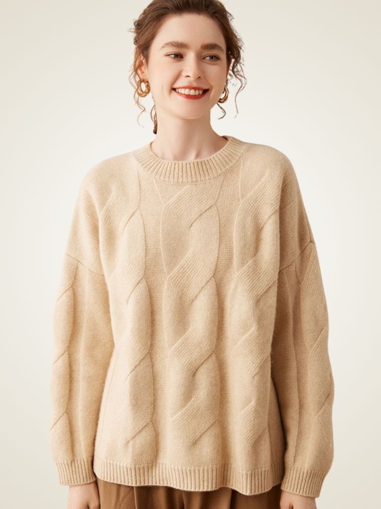 Eralith - Cable Knit Cashmere Sweater | The Cashmere Studio