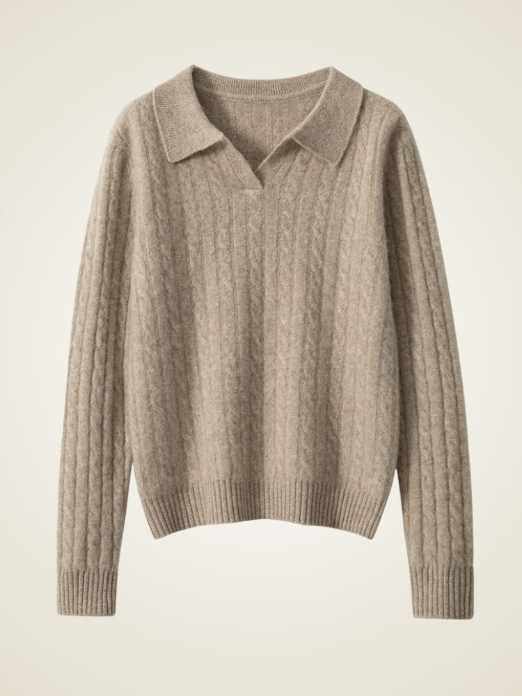 Enlora - Cashmere Polo Sweater | The Cashmere Studio