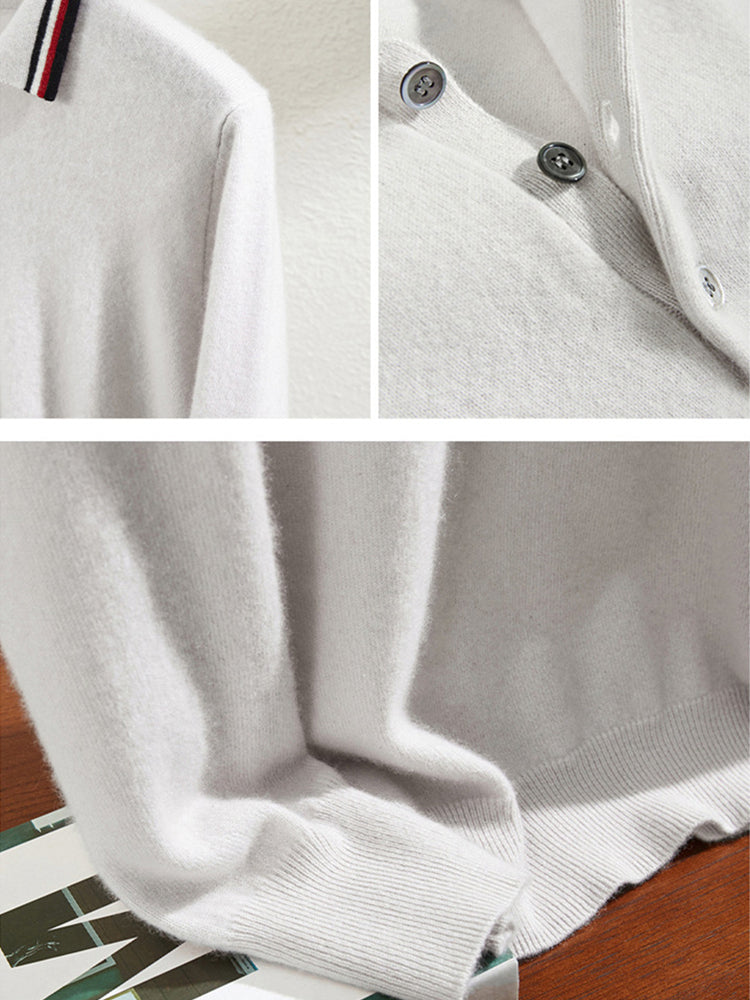 Chester - Cashmere Polo Sweater | The Cashmere Studio