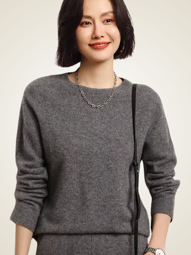 Nora - Crewneck Cashmere Sweater | The Cashmere Studio