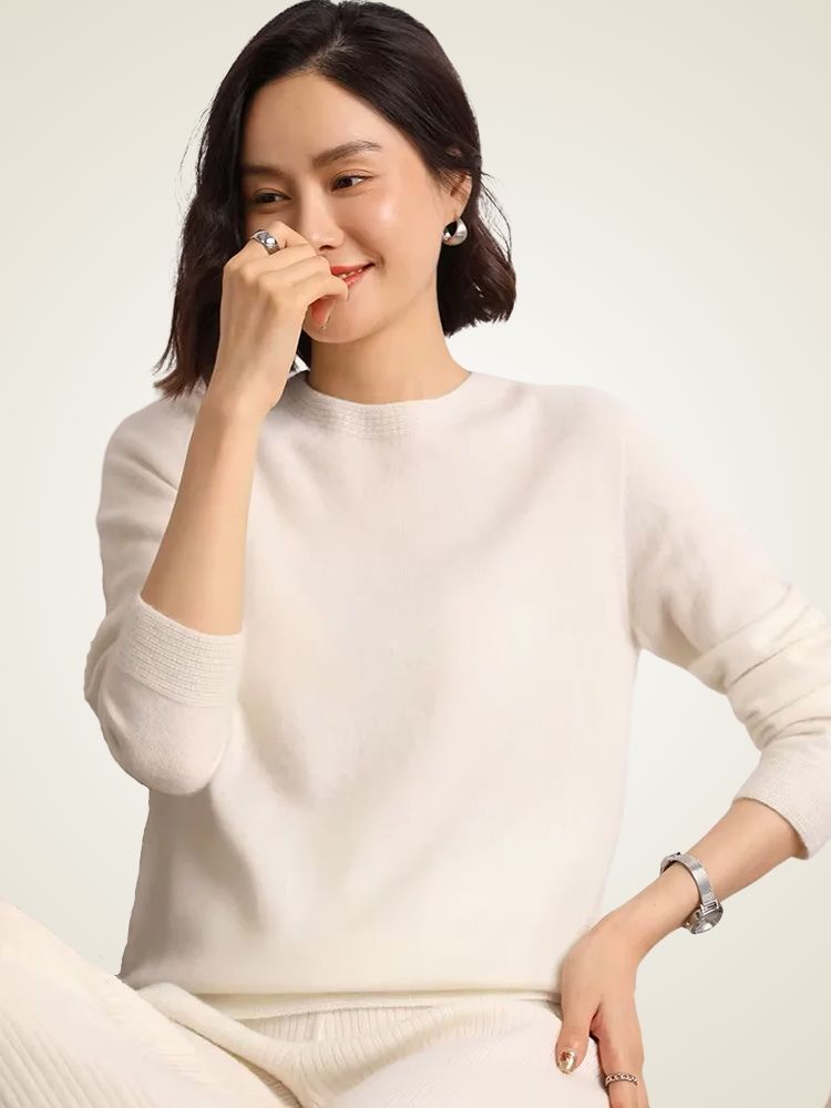 Nora - Crewneck Cashmere Sweater | The Cashmere Studio