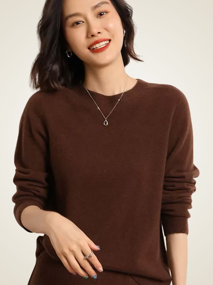 Nora - Crewneck Cashmere Sweater | The Cashmere Studio
