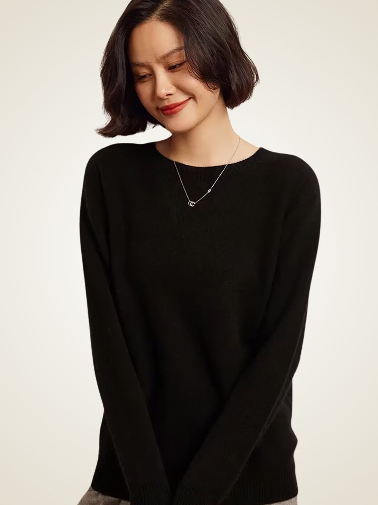Nora - Crewneck Cashmere Sweater | The Cashmere Studio