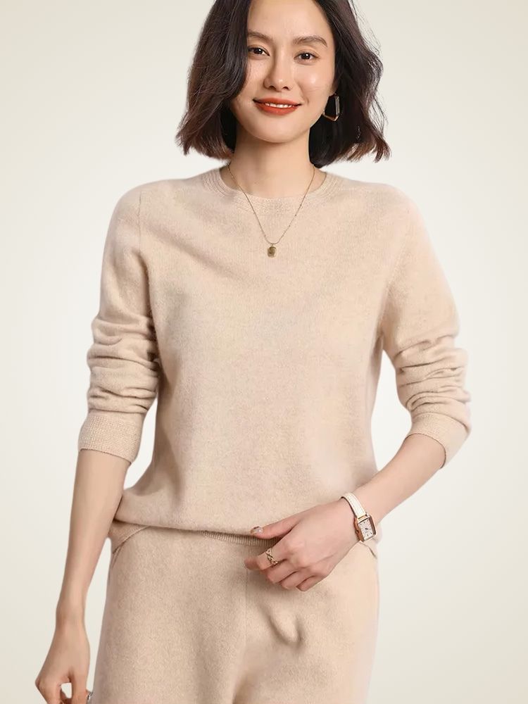 Nora - Crewneck Cashmere Sweater | The Cashmere Studio