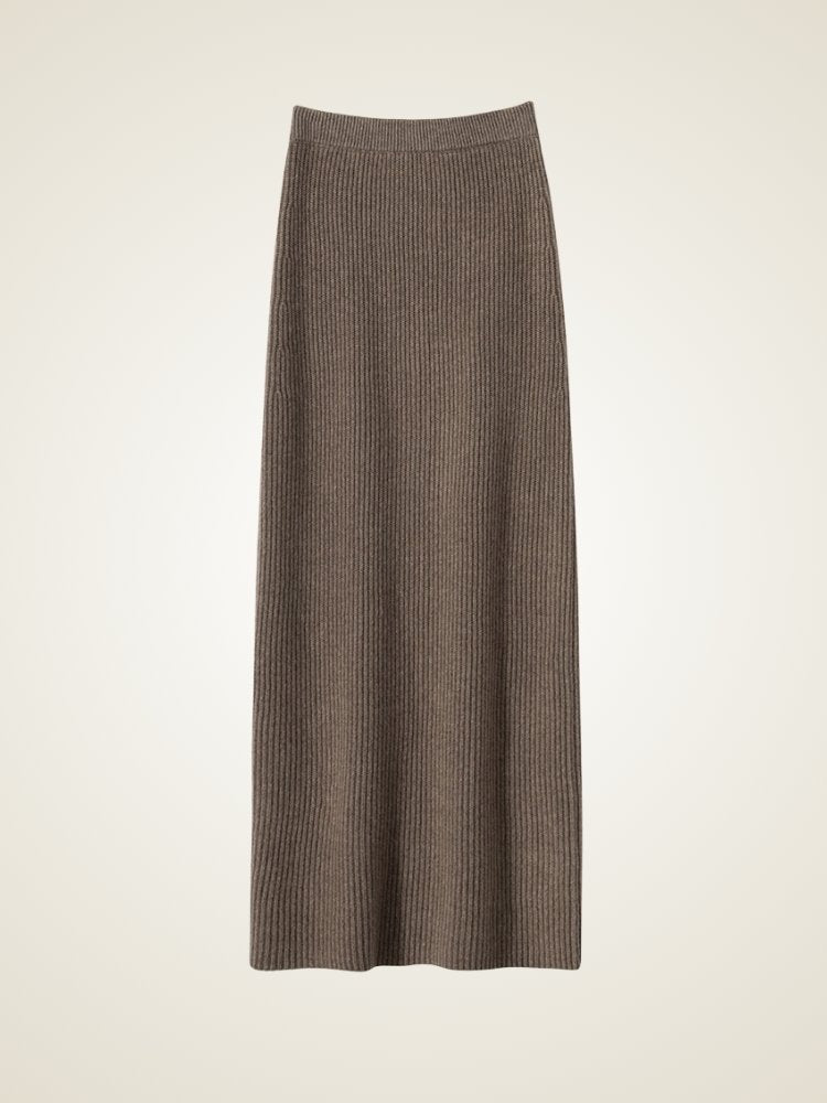 Ravelia - Ribbed Cashmere Skirt | The Cashmere Studio