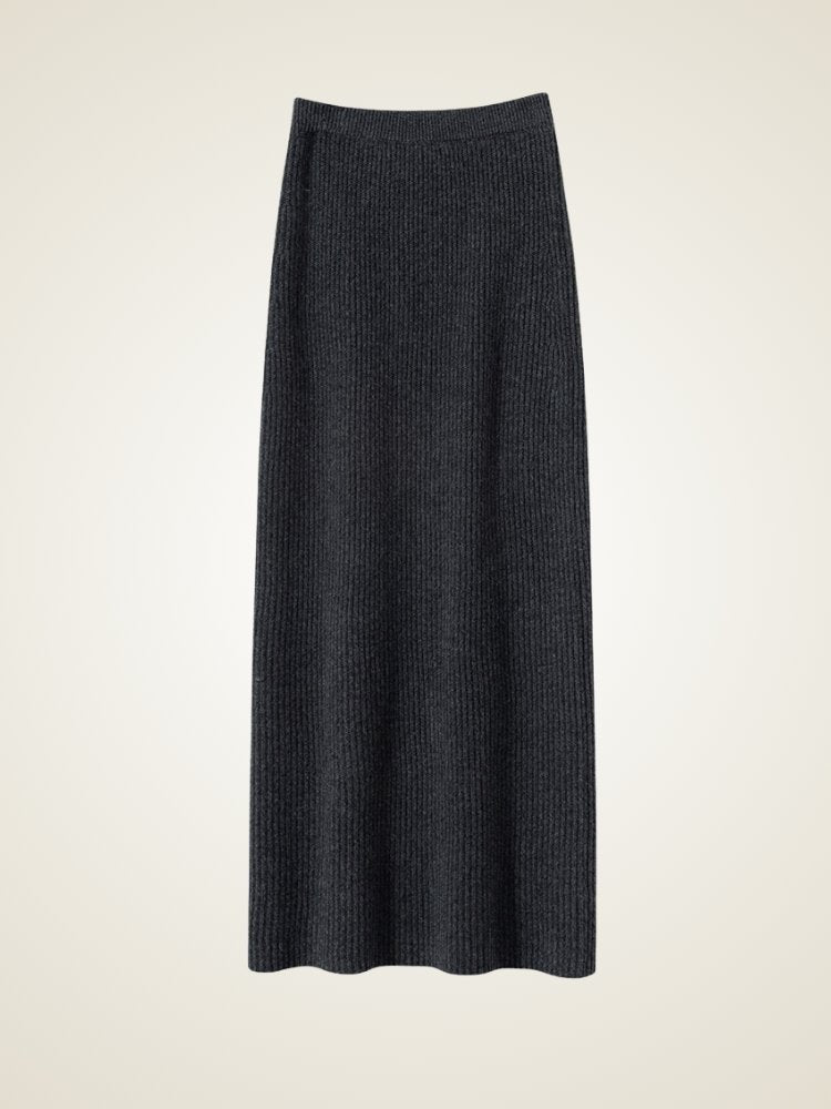 Ravelia - Ribbed Cashmere Skirt | The Cashmere Studio