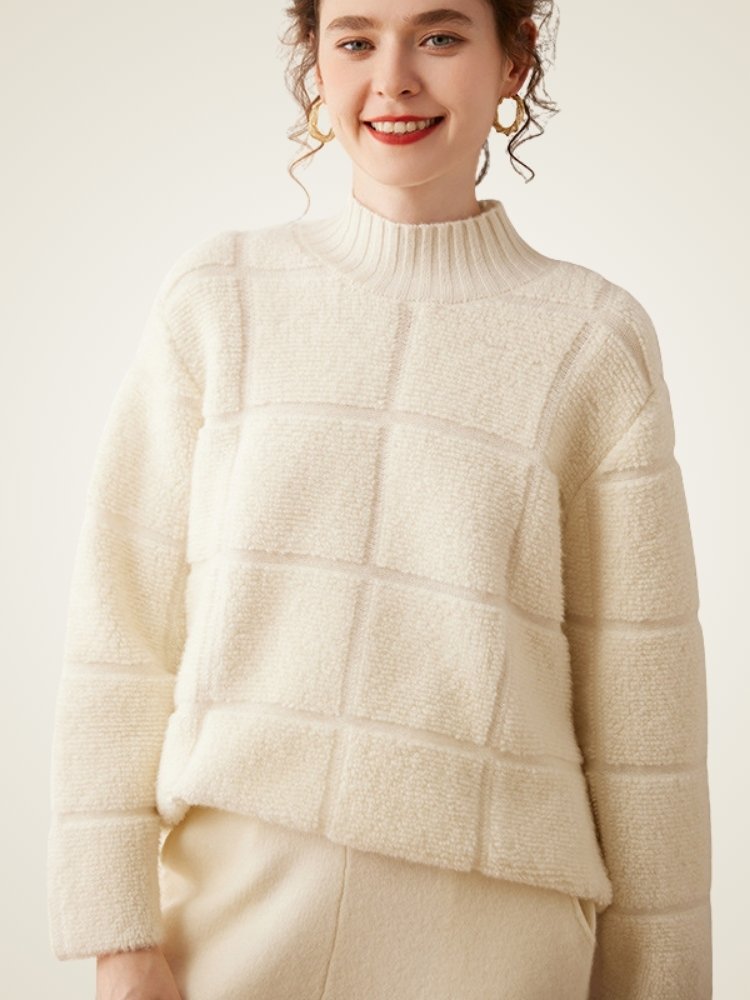 Alice Mock Neck Cashmere Sweater | The Cashmere Studio