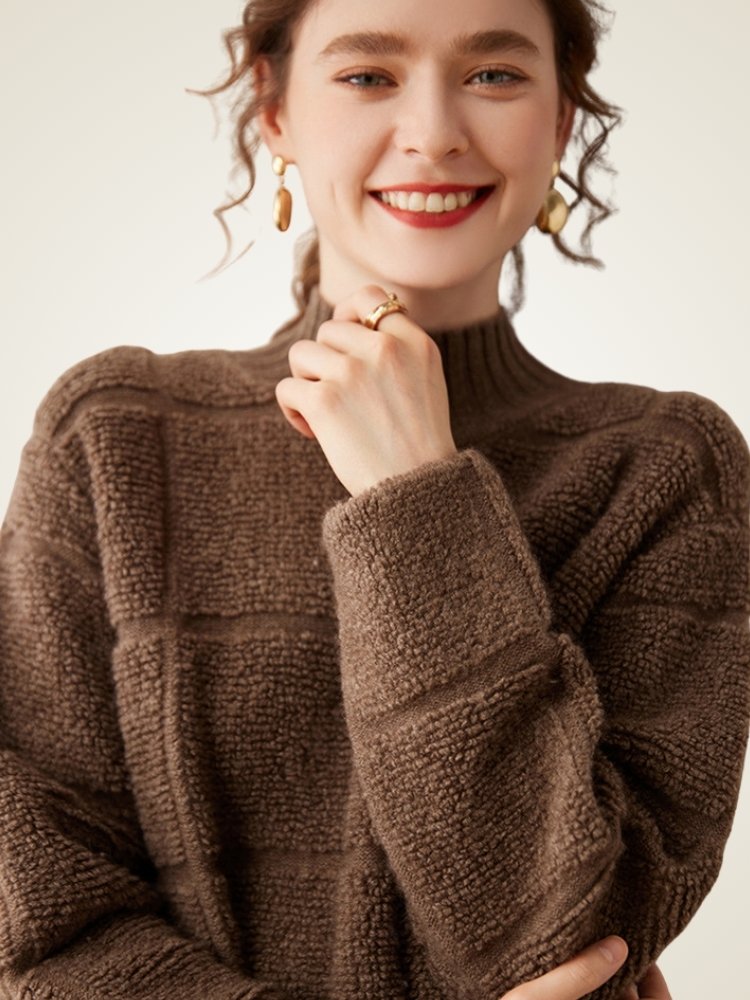 Alice Mock Neck Cashmere Sweater | The Cashmere Studio