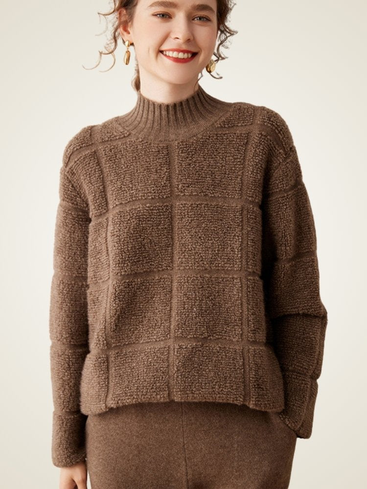Alice Mock Neck Cashmere Sweater | The Cashmere Studio