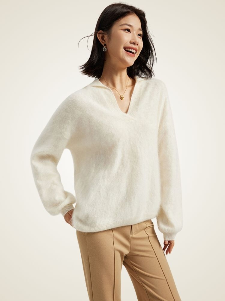 Tanelis - V-neck Cashmere Sweater | The Cashmere Sweater