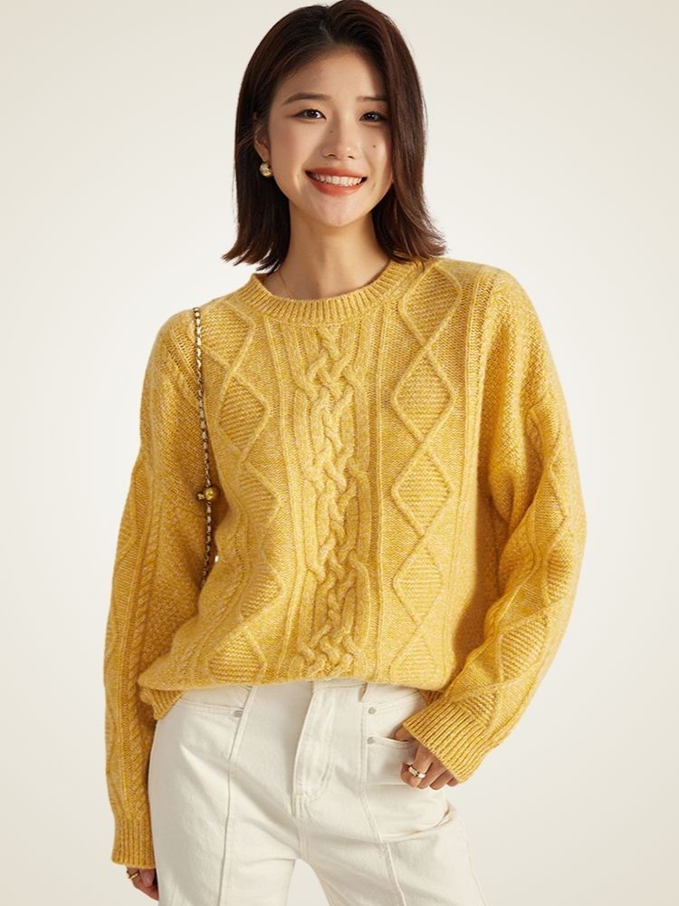 Hariel - Cable-Knit Cashmere Sweater | The Cashmere Studio