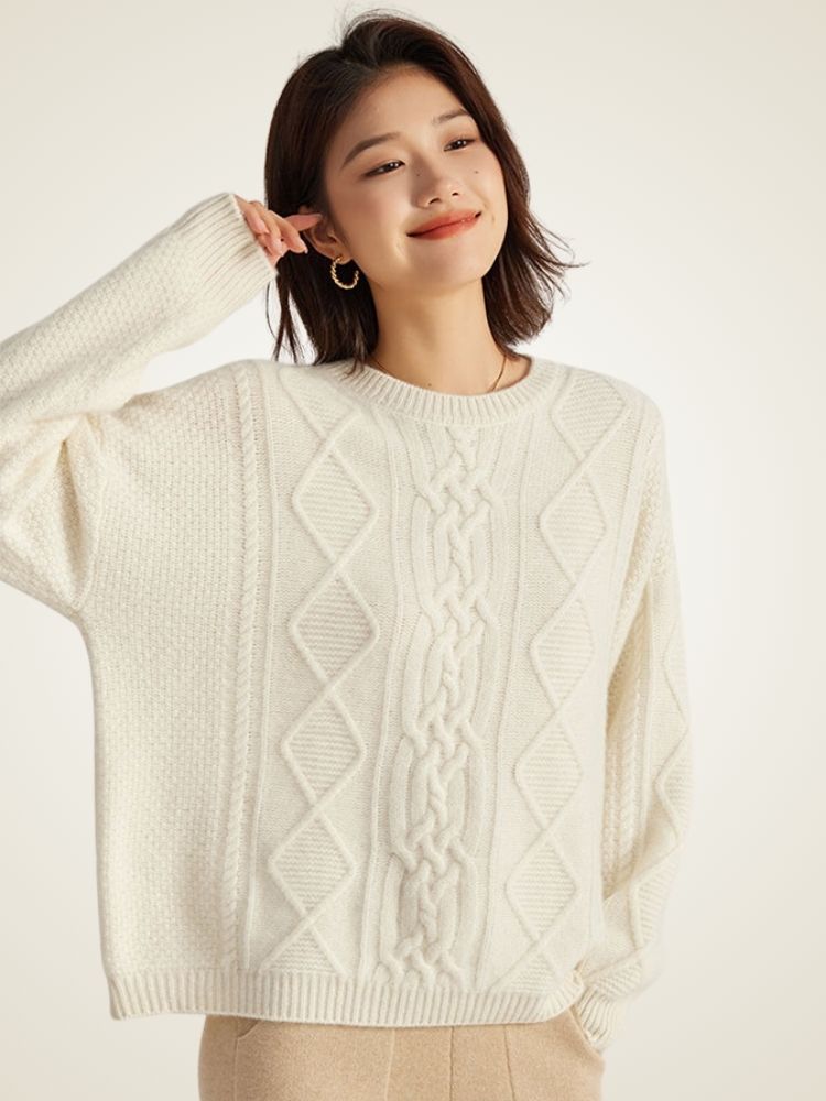 Hariel - Cable-Knit Cashmere Sweater | The Cashmere Studio