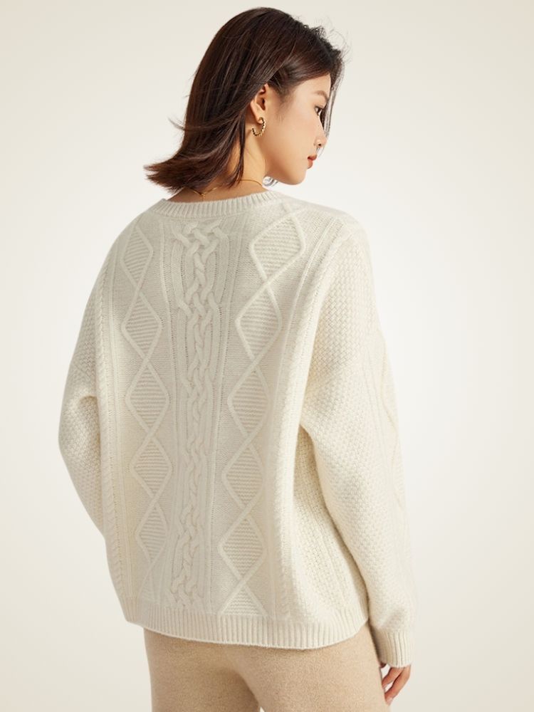 Hariel - Cable-Knit Cashmere Sweater | The Cashmere Studio