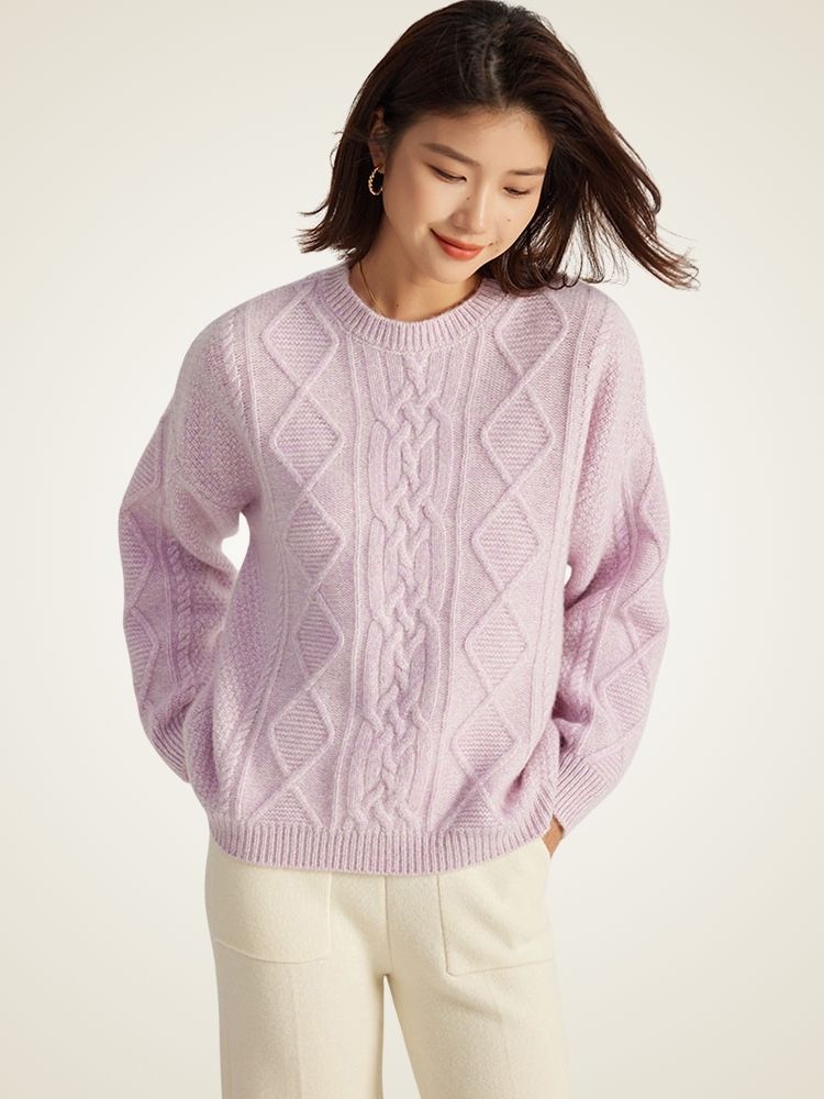 Hariel - Cable-Knit Cashmere Sweater | The Cashmere Studio
