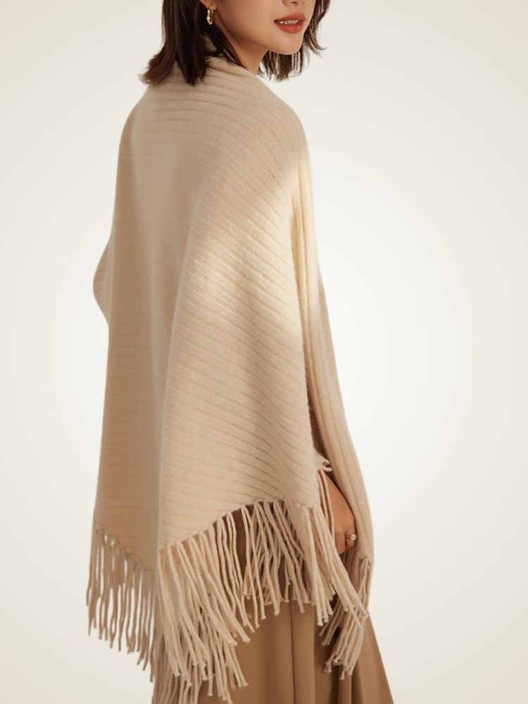 Odalys - Fringed Cashmere Shawl