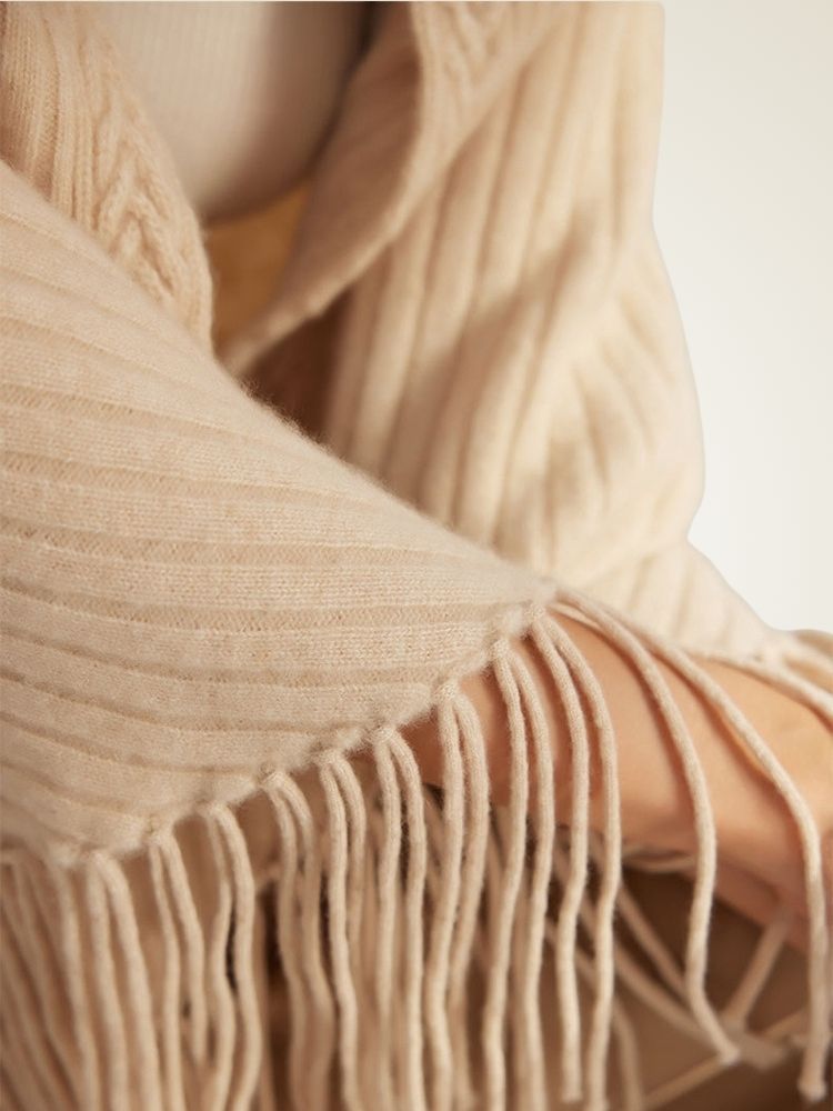 Odalys - Fringed Cashmere Shawl