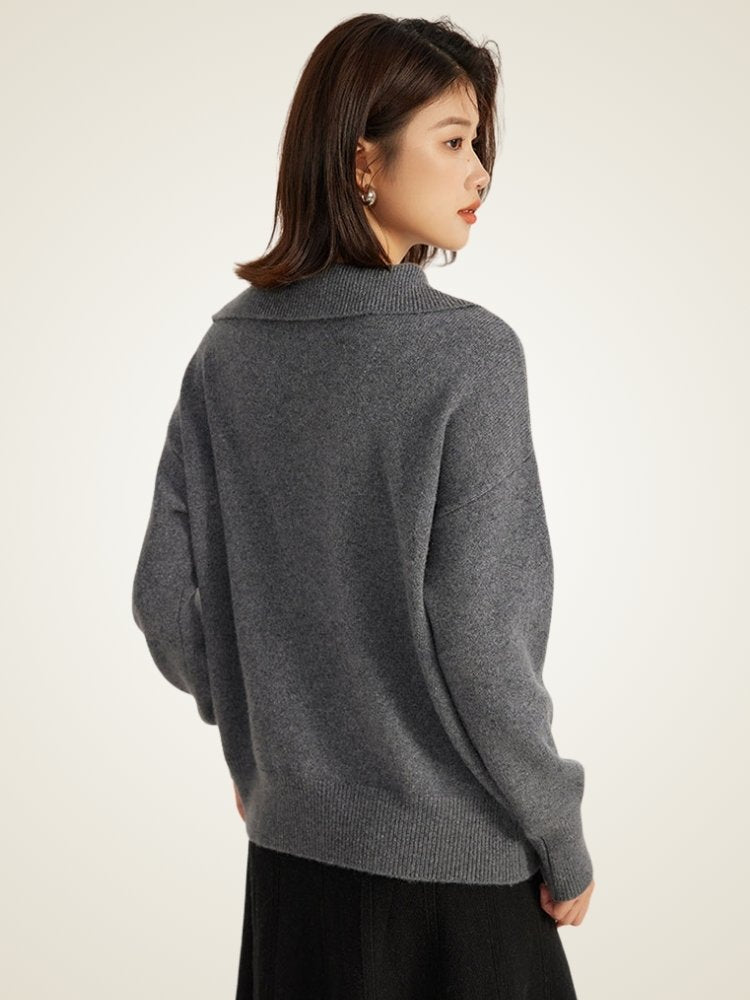 Rosendra - Buttoned Cashmere Sweater | The Cashmere Studio