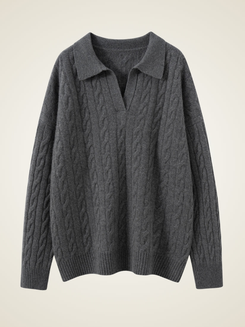 Corinna - Dark Gray Set, Full View | The Cashmere Studio