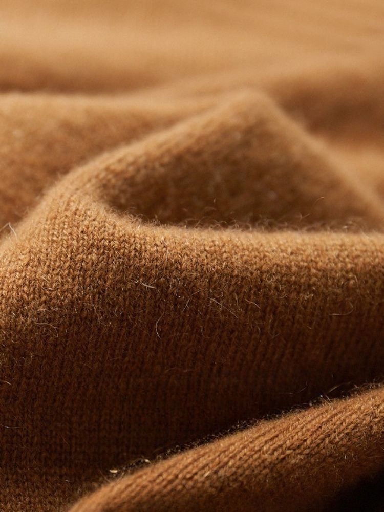 Nash - Dark Camel Classic Cashmere Vest | The Cashmere Studio