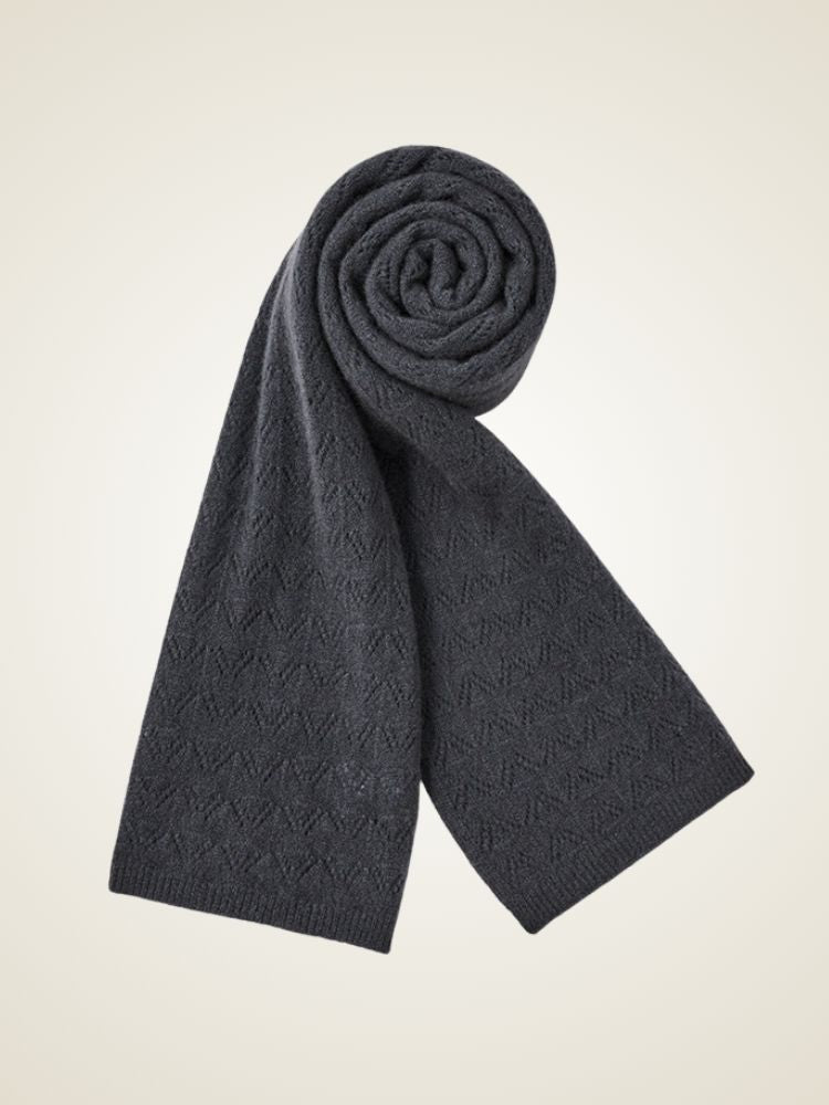 Wenna - Dark Gray Ultra-Soft Cashmere Scarf | The Cashmere Studio