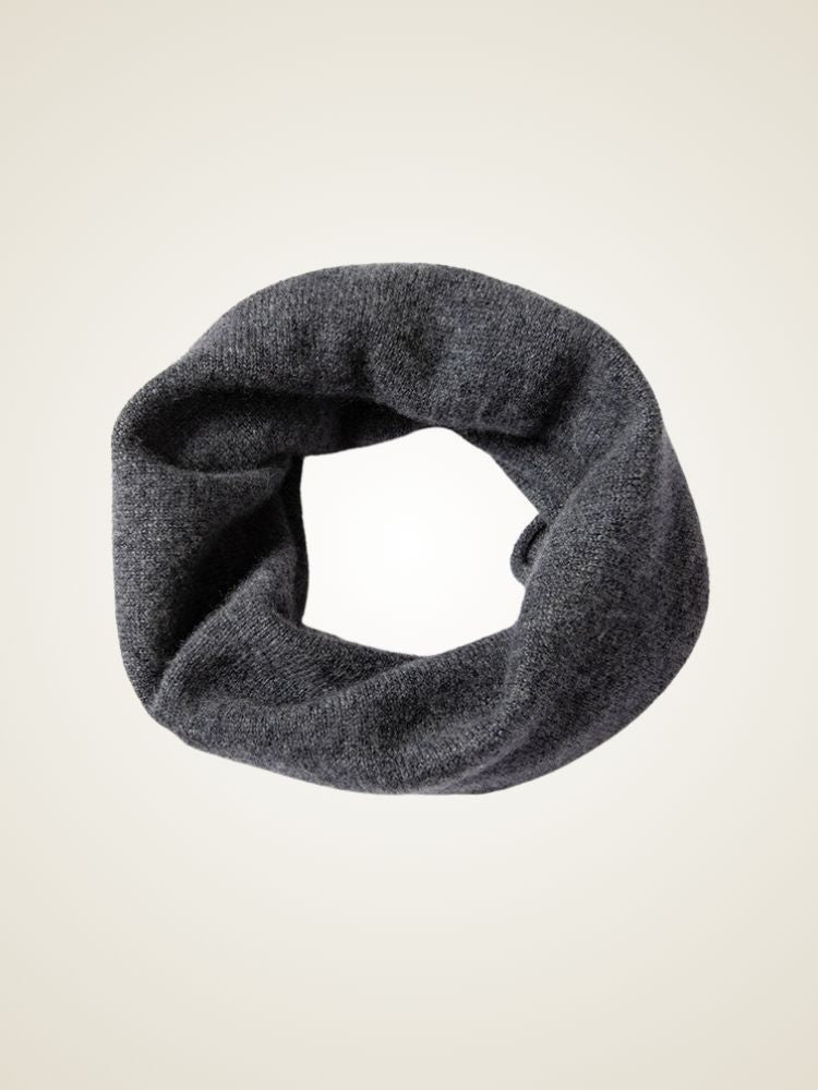 Tahlia - Dark Gray Classic Cashmere Neck Warmer | The Cashmere Studio