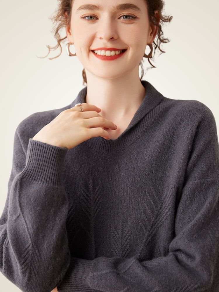 Elisandra - V-Neck Cashmere Sweater