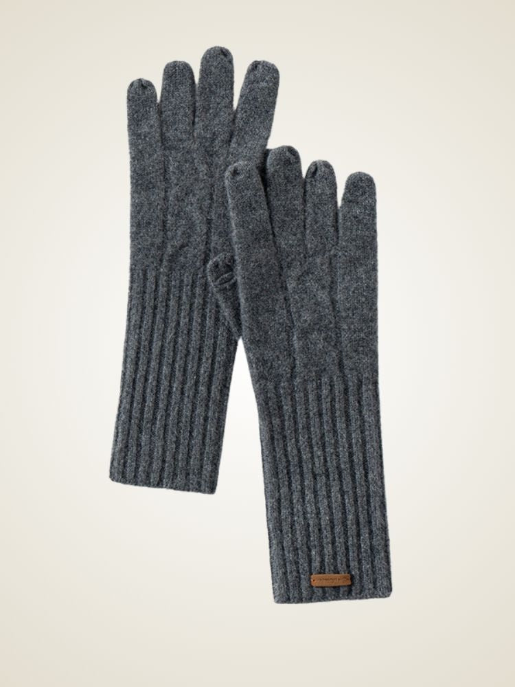 Mari - Dark Gray Classic Cashmere Gloves | The Cashmere Studio