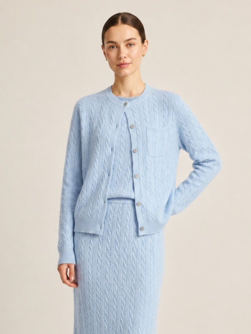 Daryssa — Button Front Cashmere Cardigan | The Cashmere Studio