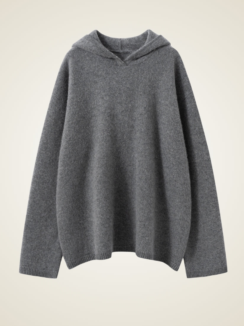 Dravena — Gray Cashmere Hoodie Set | The Cashmere Studio