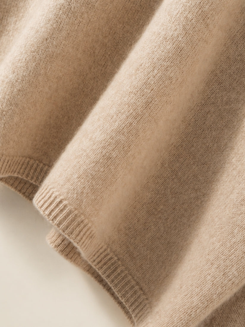 Dravena — Beige Cashmere Hoodie Set | The Cashmere Studio