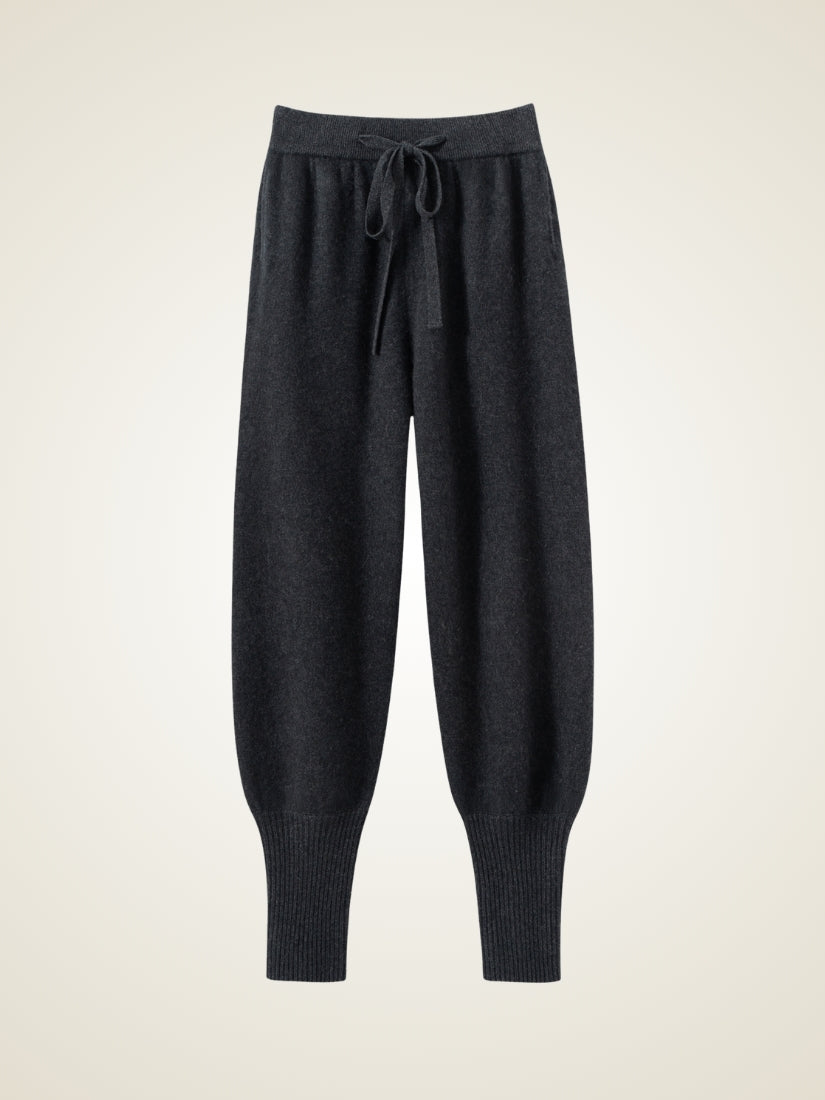 Dravena — Dark Gray Cashmere Jogger Pants | The Cashmere Studio