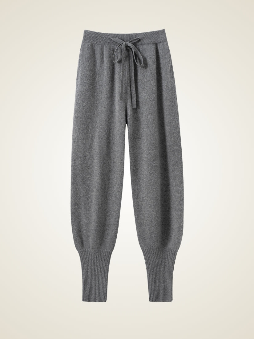 Dravena — Gray Cashmere Jogger Pants | The Cashmere Studio