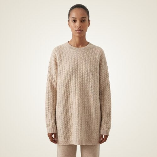 Eirisse - Cable-Knit Cashmere Sweater | The Cashmere Studio