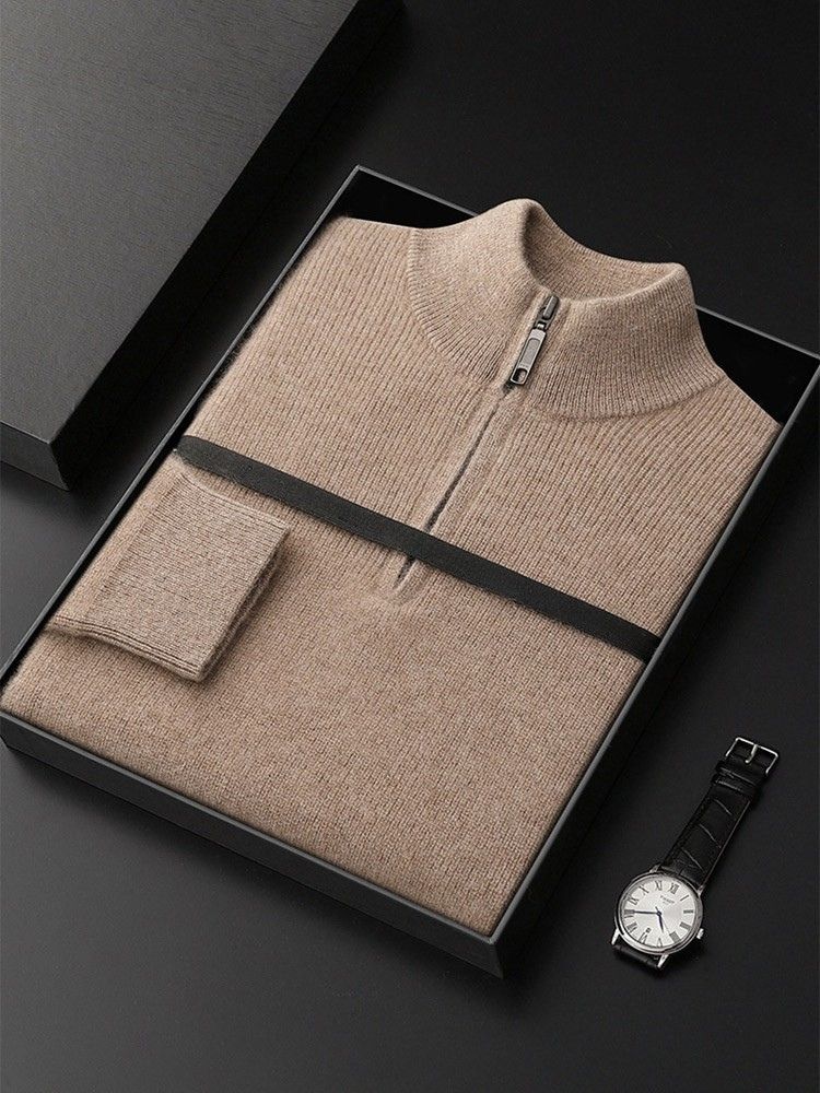 Asa - Half Zip Cashmere Sweater | The Cashmere Studio