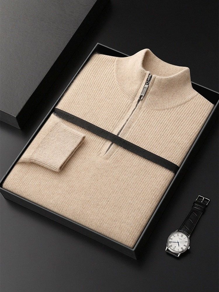 Asa - Half Zip Cashmere Sweater | The Cashmere Studio
