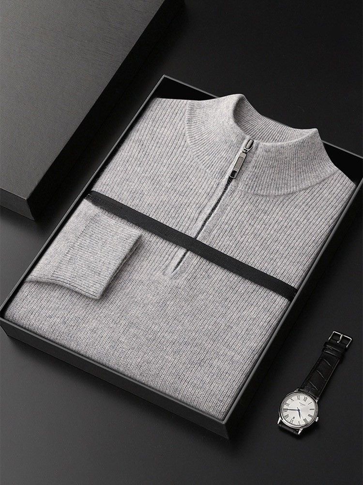 Asa - Half Zip Cashmere Sweater | The Cashmere Studio