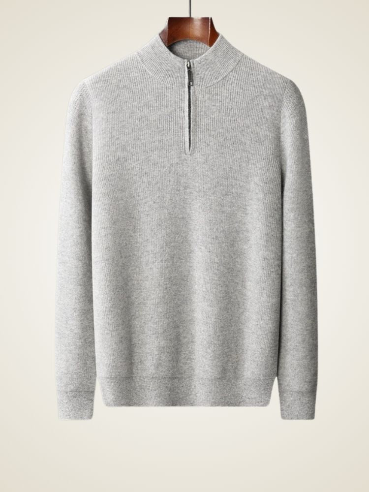 Asa - Half Zip Cashmere Sweater | The Cashmere Studio