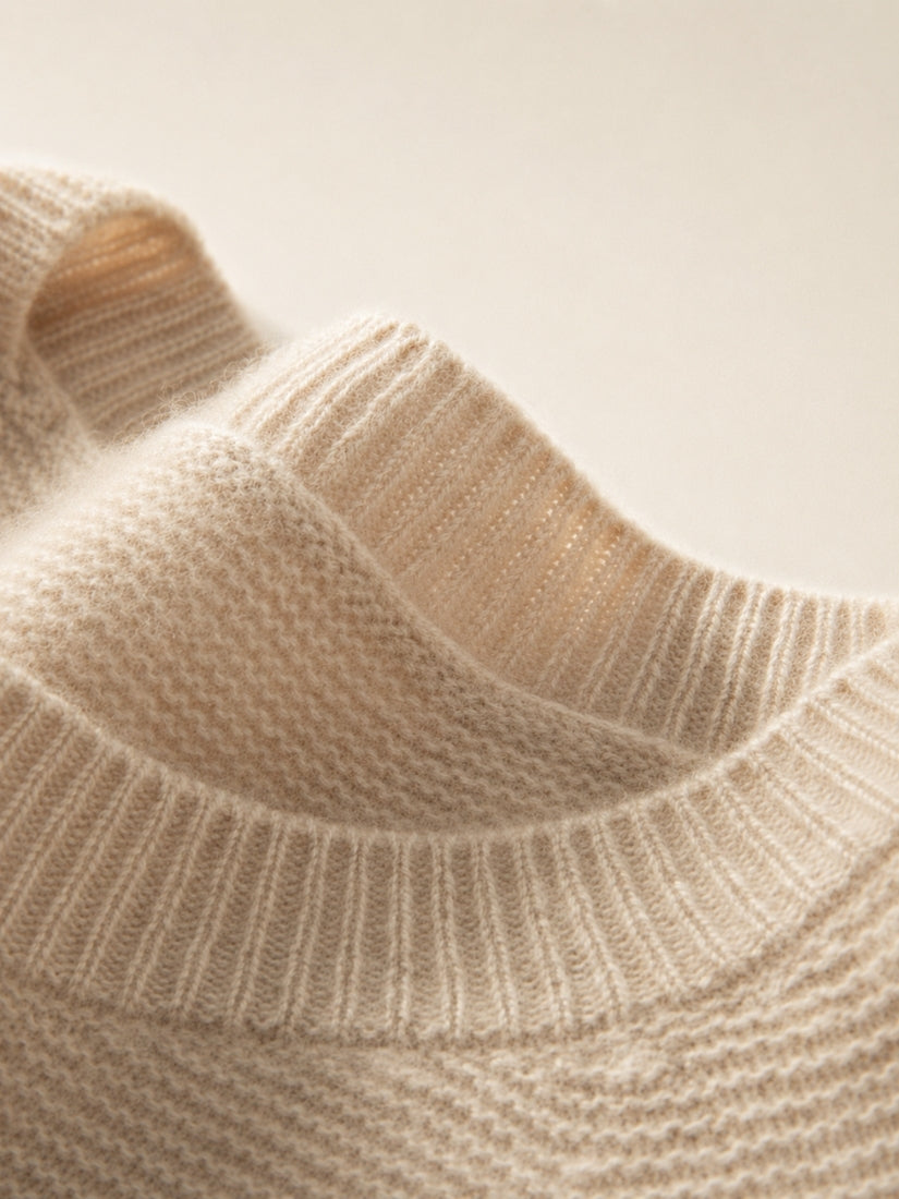 Gialora - Textured Knit Cashmere Sweater | The Cashmere Studio