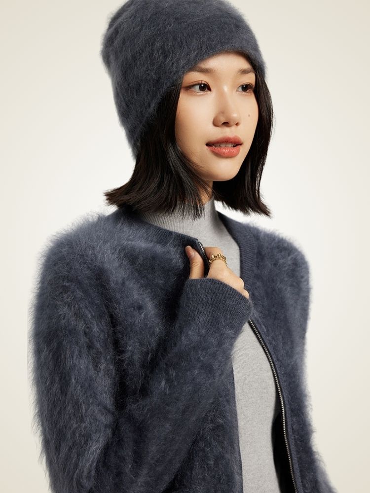 Thyia - Gray Cashmere Beanie | The Cashmere Studio