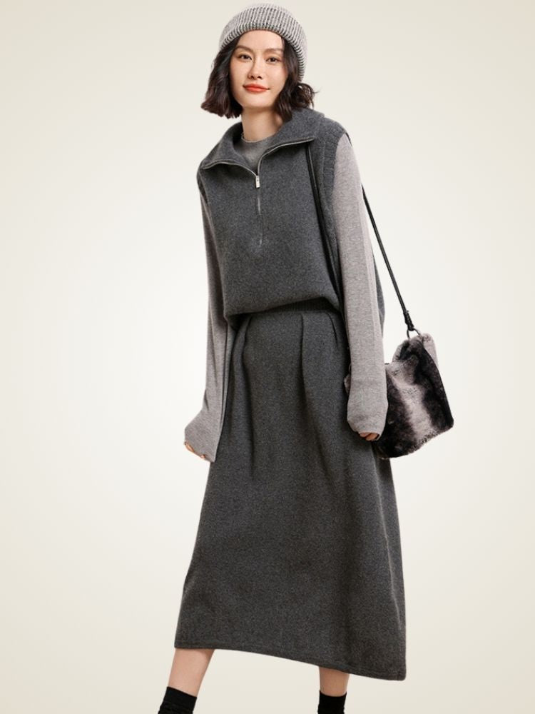 Tana - Balloon Cashmere Skirt