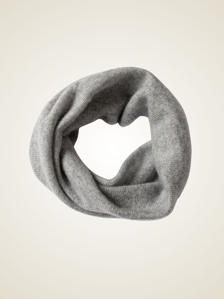 Tahlia - Gray Classic Cashmere Neck Warmer | The Cashmere Studio
